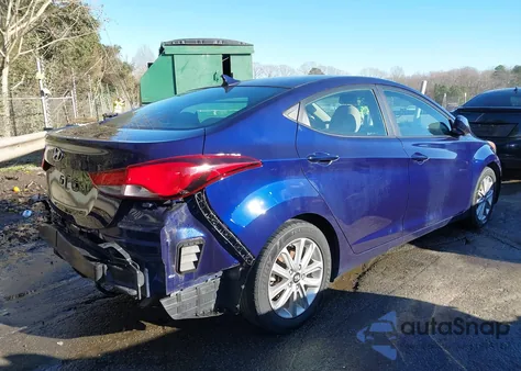 2014 Hyundai Elantra Se from USA, damaged, VIN 5NPDH4AE5EH541907